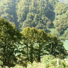 眼下の湖面は宇奈月ダムです。