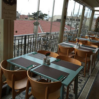 朝食を食べるところ。家具などもかわいいです。