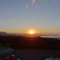雲海から昇る朝日が見れました