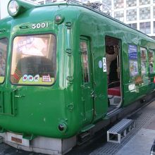 昔使われた、本物の東急電鉄の車両です