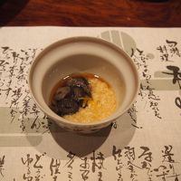 夕食。ナマコと長芋。