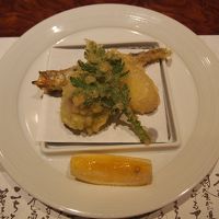 夕食の天ぷら。