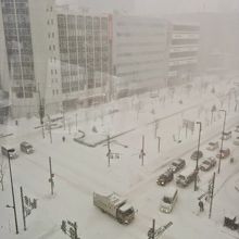テレビ塔3階から望む札幌市内の現状