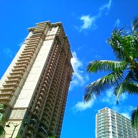 ﾎﾃﾙ前のﾊﾞｽ停からｲﾘｶｲを臨む