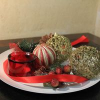 可愛らしいクリスマスの飾りつけ