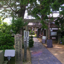 鳥居の奥には本堂と社殿があります