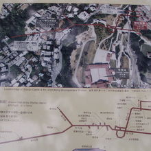 写真と壕の構造の様子