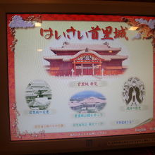 中にある映像展示の最初の画面の様子