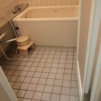 広くて清潔。洗い場があるっていいですよね。