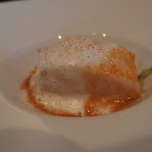 本日の鮮魚「鯛の蒸しみ」