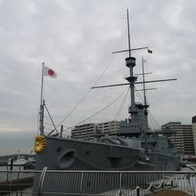 戦艦三笠の艦首