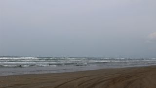 海岸を自動車で！