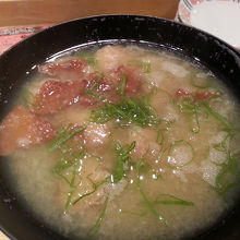 ラクヨウの味噌汁