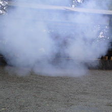 発砲後の白煙