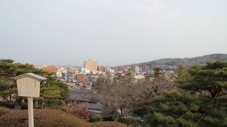 兼六園の金沢の街並みが一望出来ます