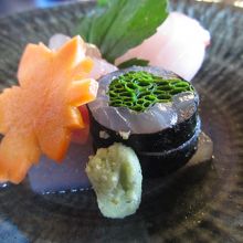 コースの料理　お造り