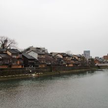 浅野川大橋からの眺望