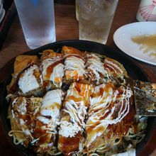 お好み焼きが出来てきました　