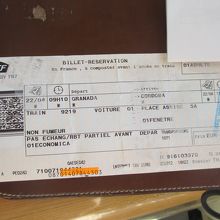 SNCFで購入したチケットです。 拡大するとよくわかります 