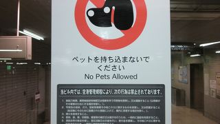 ペットは基本入場禁止です。(当然ですが…)