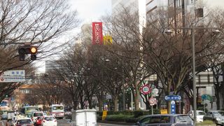 仙台西口にある大通り。