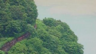 トロッコ列車で満喫気分です。
