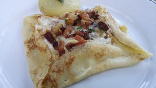 オープンテラスで朝食を。