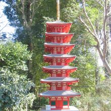 武蔵国国分寺七重塔（推定復元模型、おたかの湧水園内）