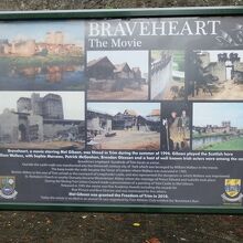 映画『ブレイブハート』に出てくるトリム城を紹介したパネル