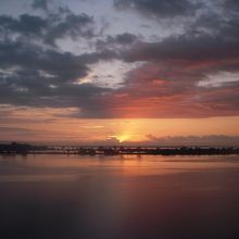 ブノア港から見るブノアビーチ方面