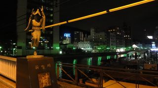 阿波おどりの像。