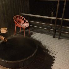 雪景色の露天風呂