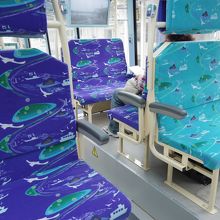 観光型車両「海」 の中