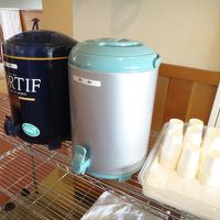 温泉を出た後にはうれしい冷水＆麦茶