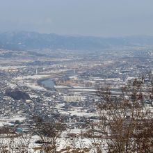 展望台からの善光寺平の眺望