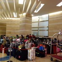 チェックアウト後の荷物達のすごい様