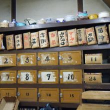 柳行李と木製のロッカー