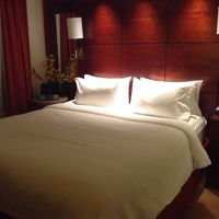 落ち着いた雰囲気の寝室エリア