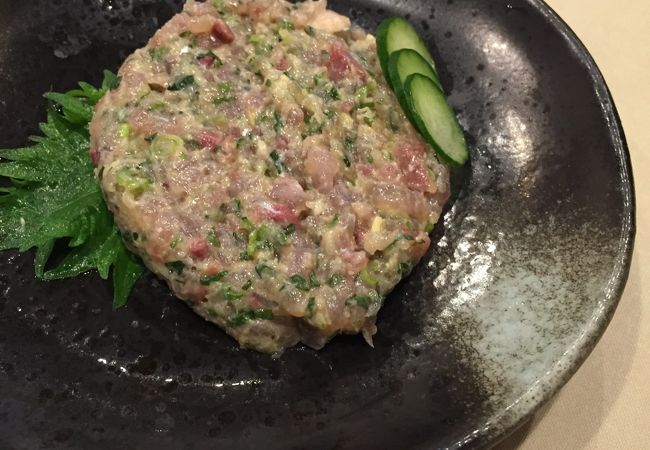 新鮮な魚で作ったなめろう！