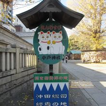 招き猫がお出迎え