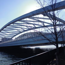 下からの桜宮橋