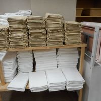 タオルは持ち歩かず風呂場に置かれている