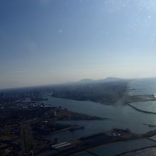 飛行機から見た橋（河口から二番目の橋）