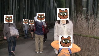 トロッコ嵐山駅から渡月橋まで竹林を歩きました
