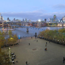 館内のテラスからの眺め