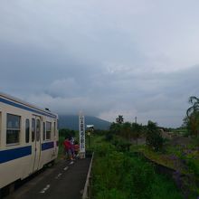 開聞岳は綺麗に見えず