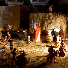 クリスマスのジオラマ