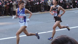 箱根駅伝ゴール地点　現地の熱気はやっぱりすごい