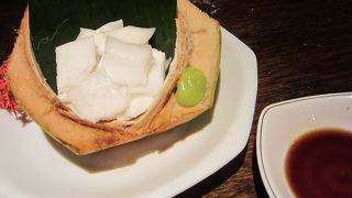 ココナッツのお刺身が美味しかったです♪