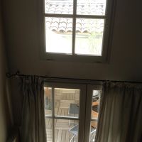 2階バスルームからのパティオ